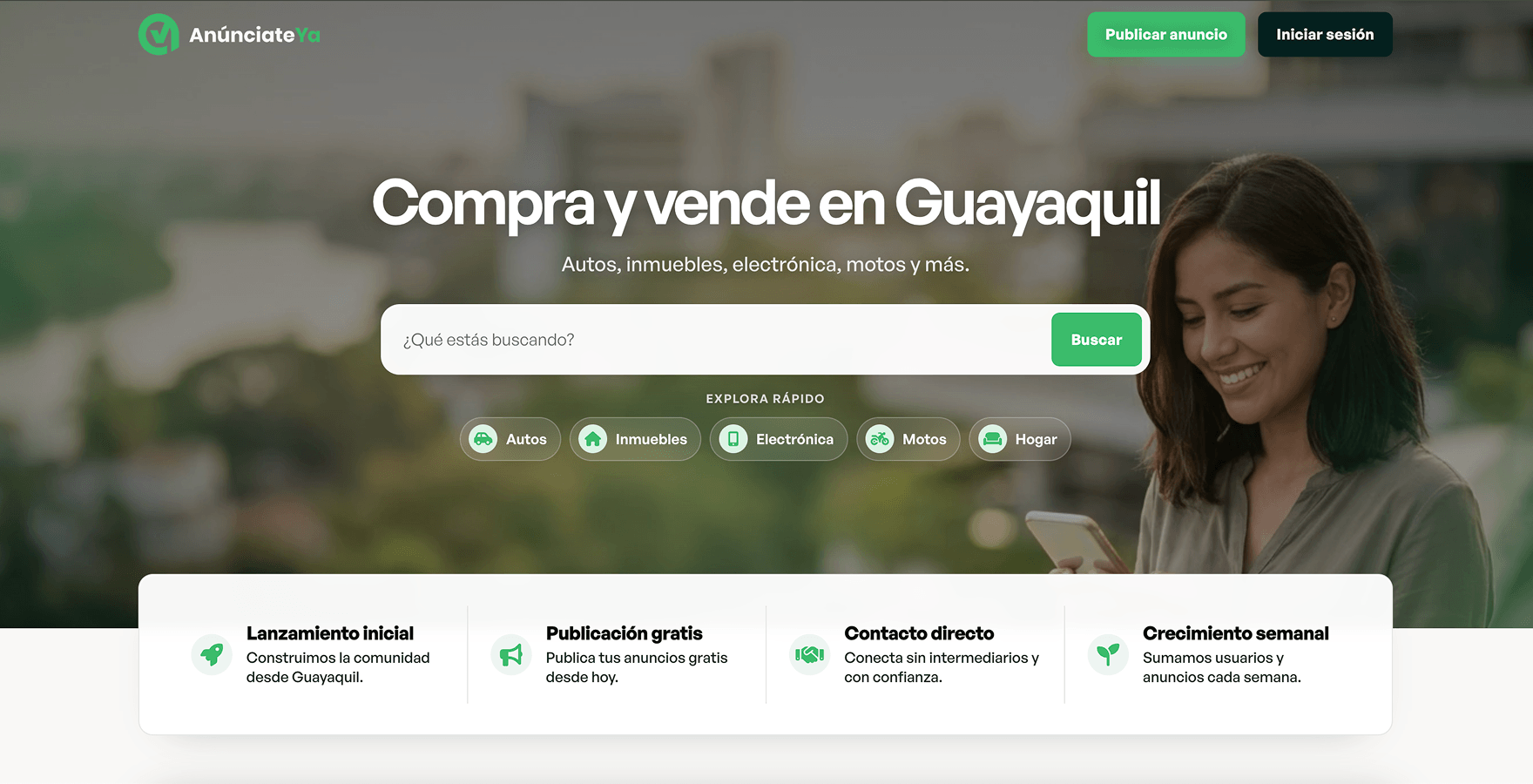 Anunciate Ya — pantalla 1