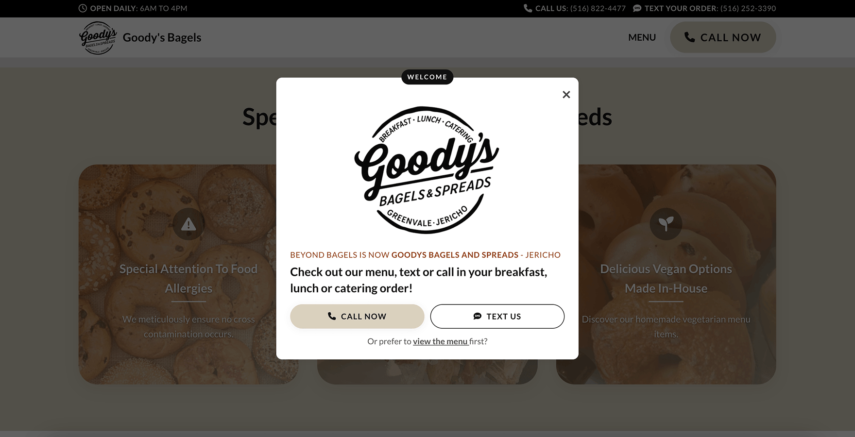 Goodys Bagels — screen 2