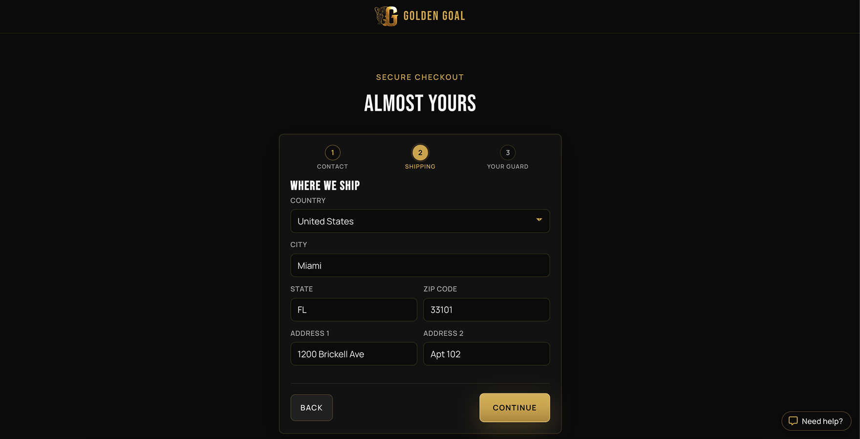 Golden Goal — screen 3